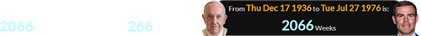 GM Brandon Beane was born 2066 weeks after the 266th Pope: