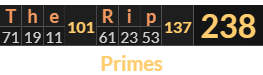"The Rip" = 238 (Primes)