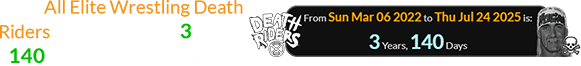 The All Elite Wrestling Death Riders first teamed up 3 years, 140 days before Hogan died: