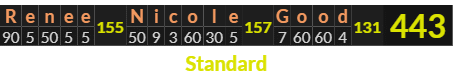 "Renee Nicole Good" = 443 (Standard)