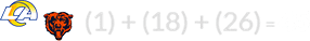 (1) + (18) + (26) = 45