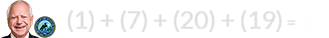 (1) + (7) + (20) + (19) = 47