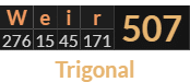 "Weir" = 507 (Trigonal)