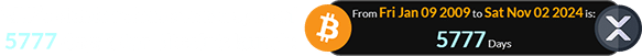 XRP’s stable release was a span of 5777 days after Bitcoin’s launch: