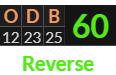 "ODB" = 60 (Reverse)