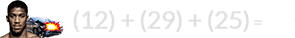 (12) + (29) + (25) = 66