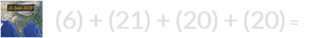(6) + (21) + (20) + (20) = 67