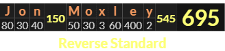 "Jon Moxley" = 695 (Reverse Standard)