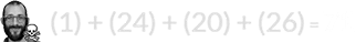 (1) + (24) + (20) + (26) = 71