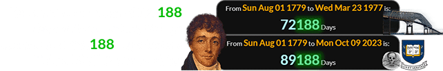 Key was born a span of 72,188 days before the Key Bridge opened and 89,188 days before Yale’s ‘Skull & Bones’ date: