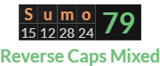 "Sumo" = 79 (Reverse Caps Mixed)