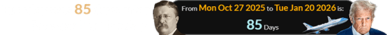 Tuesday was 85 days after Roosevelt’s birthday:
