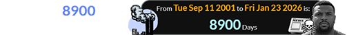 Today is 8900 days after the 9/11 attacks: