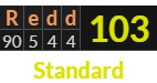 "Redd" = 103 (Standard)