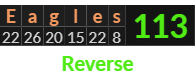 "Eagles" = 113 (Reverse)