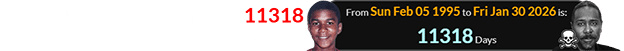 Demond Wilson died a span of 11318 days after Trayvon Martin was born: