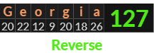 "Georgia" = 127 (Reverse)