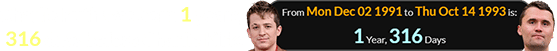 Charlie Puth was born 1 years, 316 days before Charlie Kirk: