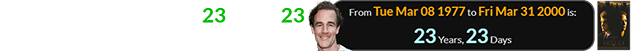 James Van Der Beek was 23 years, 23 days old when The Skulls hit theaters: