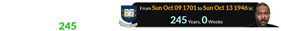Demond Wilson was born the same week Yale University turned 245 years old: