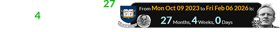 Sonny’s death fell exactly 27 months, 4 weeks after Yale’s ‘Skull & Bones’ anniversary: