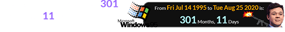 The famous OS launched 301 months, 11 days before the Kyle Rittenhouse shooting: