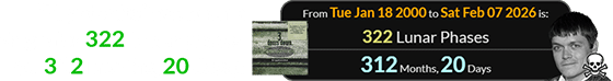 “Kryptonite” has been a single for 322 Lunar phases (or 312 months, 20 days):
