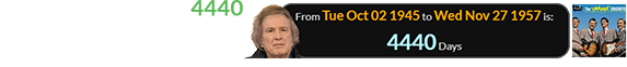 McLean was a span of 4440 days old for the start of Buddy’s recording career: