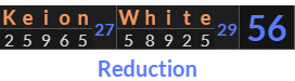 "Keion White" = 56 (Reduction)