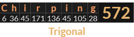 "Chirping" = 572 (Trigonal)