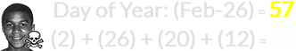 (2) + (26) + (20) + (12) = 60
