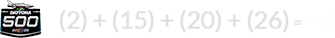 (2) + (15) + (20) + (26) = 63