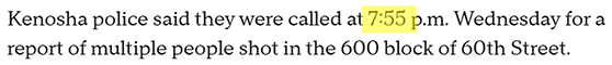 Kenosha police said they were called at 7:55 p.m. Wednesday for a report of multiple people shot in the 600 block of 60th Street.
