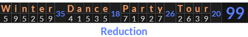 "Winter Dance Party Tour" = 99 (Reduction)