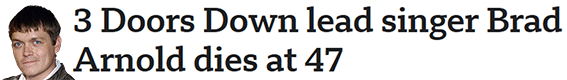 3 Doors Down lead singer Brad Arnold dies at 47