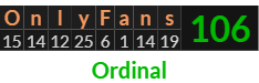 OnlyFans = 106 Ordinal