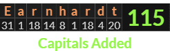 "Earnhardt" = 115 (Capitals Added)