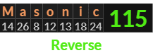 "Masonic" = 115 (Reverse)