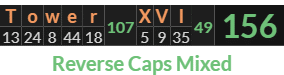 "Tower XVI" = 156 (Reverse Caps Mixed)