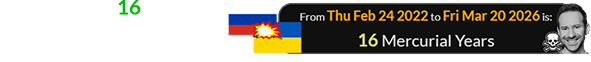 It’s been 16 Mercurial years since the 2022 Russo-Ukrainian war began: