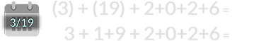 (3) + (19) + 2+0+2+6 = 32 and 3 + 1+9 + 2+0+2+6 = 23