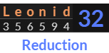 "Leonid" = 32 (Reduction)