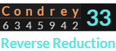 "Condrey" = 33 (Reverse Reduction)