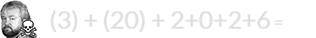 (3) + (20) + 2+0+2+6 = 33