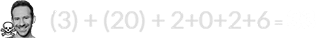 (3) + (20) + 2+0+2+6 = 33
