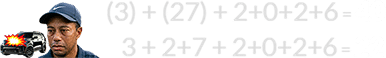 (3) + (27) + 2+0+2+6 = 40 and 3 + 2+7 + 2+0+2+6 = 22