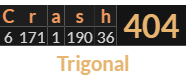 "Crash" = 404 (Trigonal)