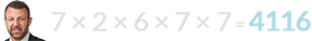 7 × 2 × 6 × 7 × 7 = 4116