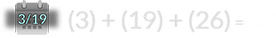 (3) + (19) + (26) = 48
