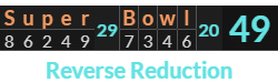 "Super Bowl" = 49 (Reverse Reduction)